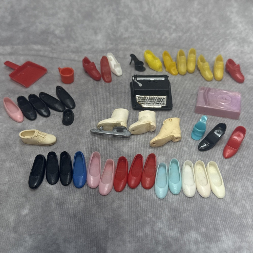 Vintage 1960's‎ Lot Barbie Skipper Francine Shoes Pairs Singles Japan 42 Pieces